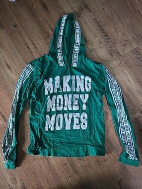 On Fire | Green "Making Money Moves" Hoodie